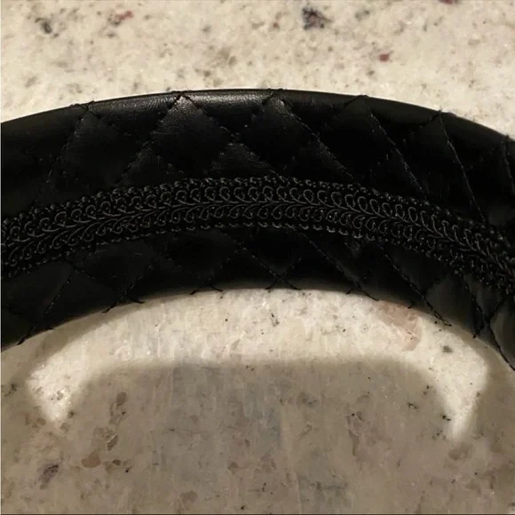NWOT Michael Kors MK Black Quilted Wide Headband Hairband Hair Band Accessory - Picture 5 of 7